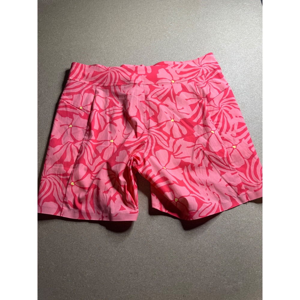 Title Nine Womens Pink Floral Board Shorts Swim Trunks Size 8 Quick Dry Active - Picture 3 of 6